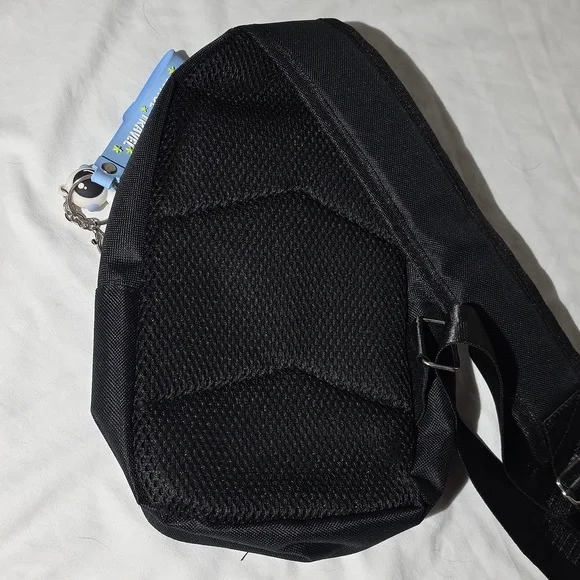 New! Astronaut With Guitar Rocket Black Sling Bag Backpack Kids Cartoon Fun - Picture 8 of 10